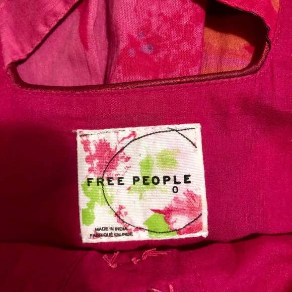 Free People Pink Pattern Dress 👗 - Picture 4 of 5
